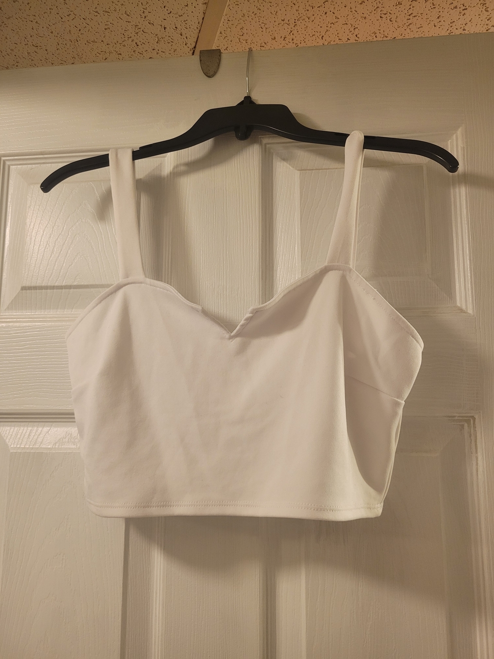love J White Cropped Sweetheart Tank Top XL